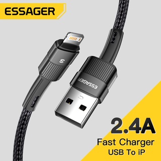 Cabo Essager USB Para iP 12 11 Pro Max X 8 Plus 2.4A De Carregamento Rápido 6S SE Carregador Linelightning De Dados