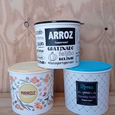 Tupperware Caixa Arroz Floral Bistrô Pb Pop Box 5kg