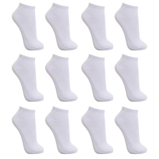 Kit 12 Pares Meias Masculina Soquete Cano Curto BRANCA 40 Ao 46 ENVIO 24H