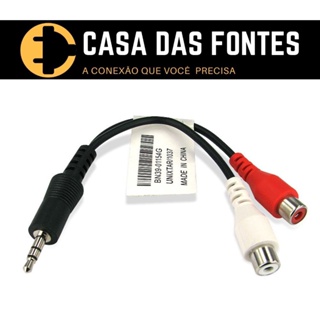 Cabo Adaptador P2 Stéreo X 2 Rca Jack Fêmea Áudio Som em Oferta na Shopee