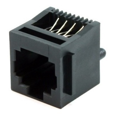 50 Peças -modular Jack Rj45 Fêmea 8p8c 180 Graus Pt yh52-10
