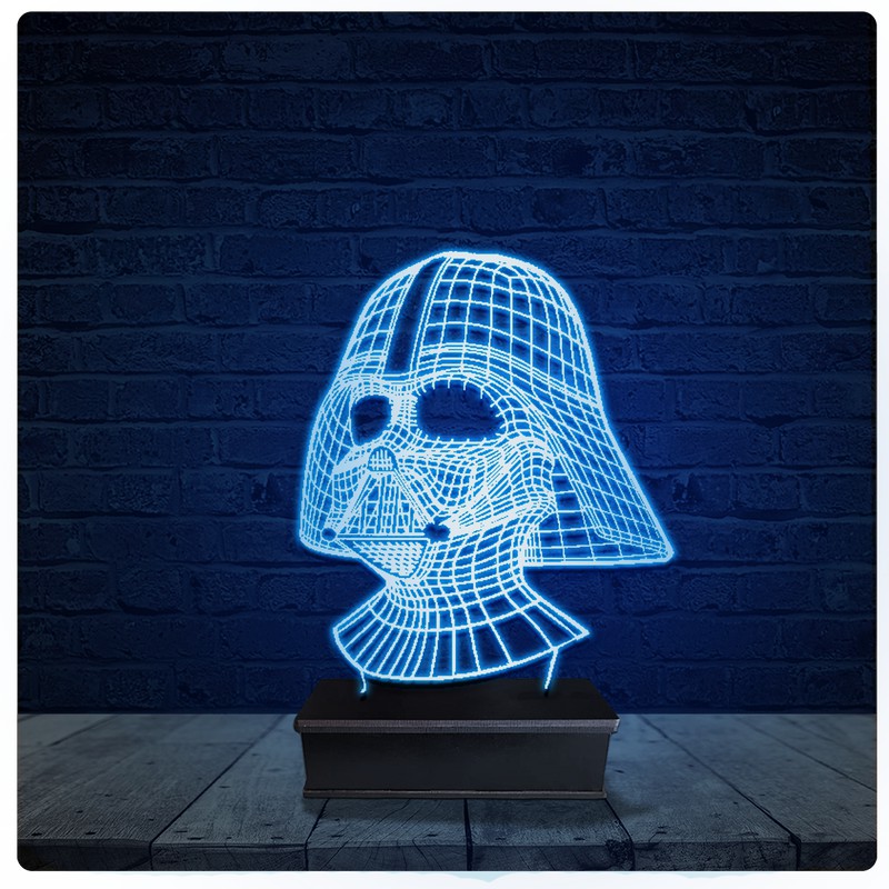 Luminária Led Acrilico Abajur - Darth Vader