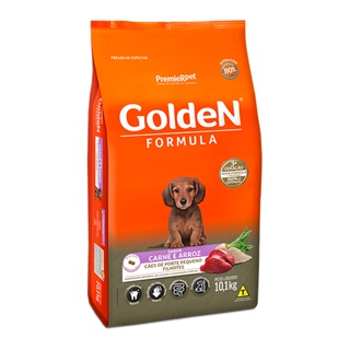 Ração Golden Formula Mini Bits para Cães Filhotes de Pequeno Porte Sabor Carne e Arroz - 10,1Kg em Oferta na Shopee