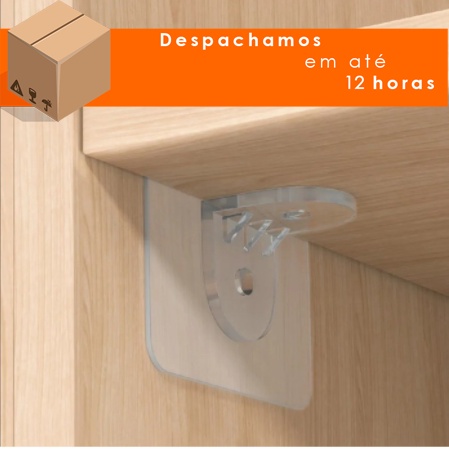Suporte para prateleiras Forte Fita 3M Autocolante