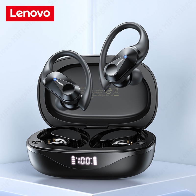 Lenovo LP75 Fone De Ouvido Sem Fio Bluetooth 5.3 Com Gancho Microfones Esportivo HiFi Estéreo