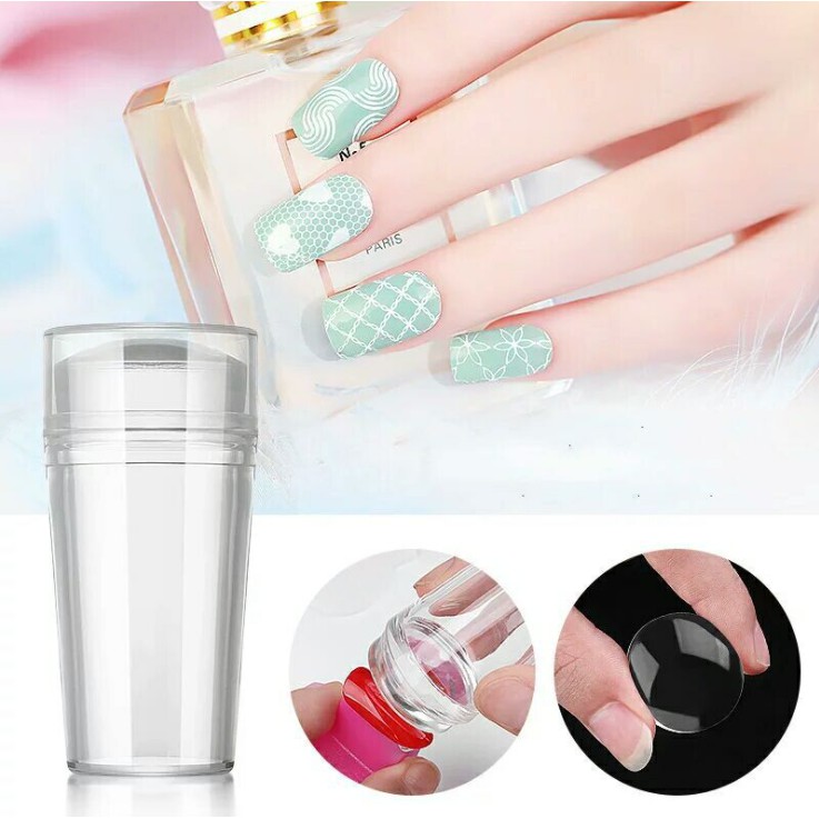 Cabeça De Silicone Transparente Geléia Vedação De Selos Ferramentas De Unhas Carimbo