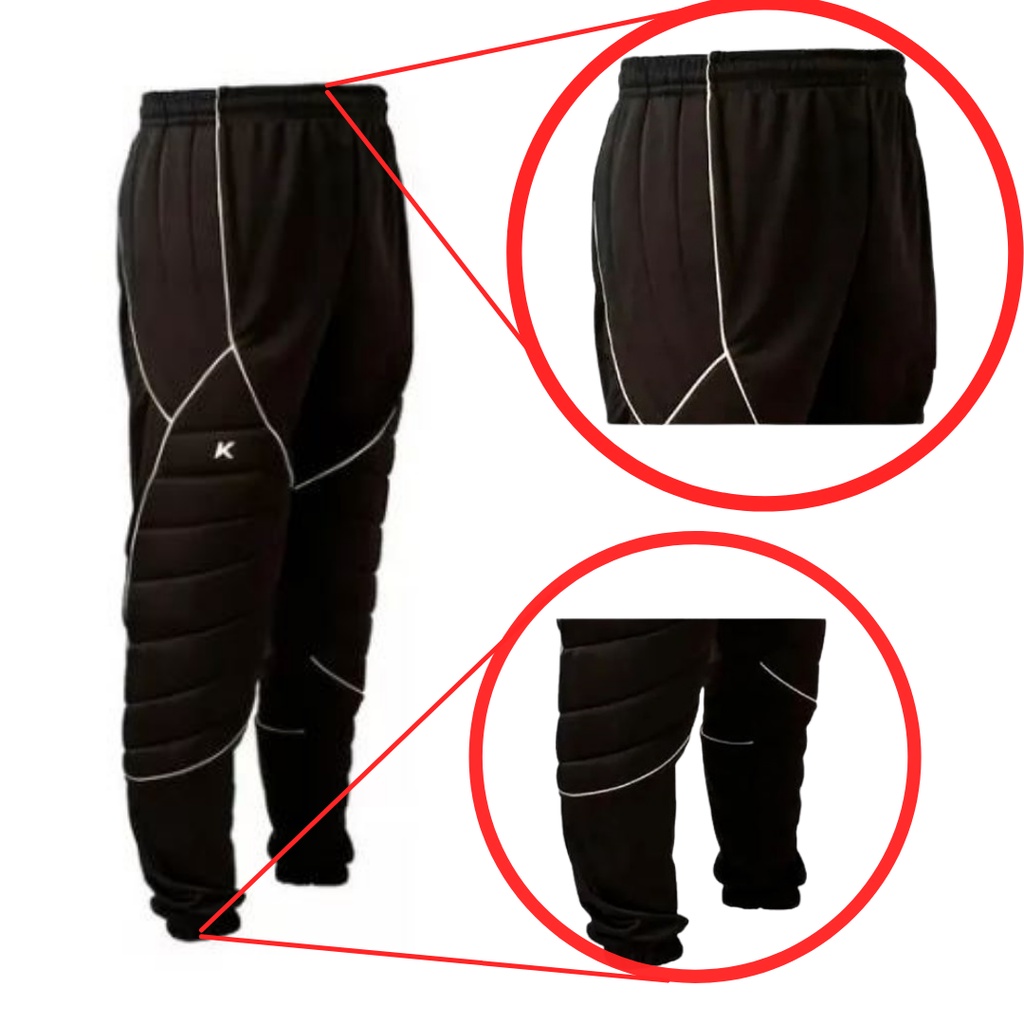 Calça De Goleiro Futsal Kanxa Futebol Profissional Acolchoada Tecido Grosso