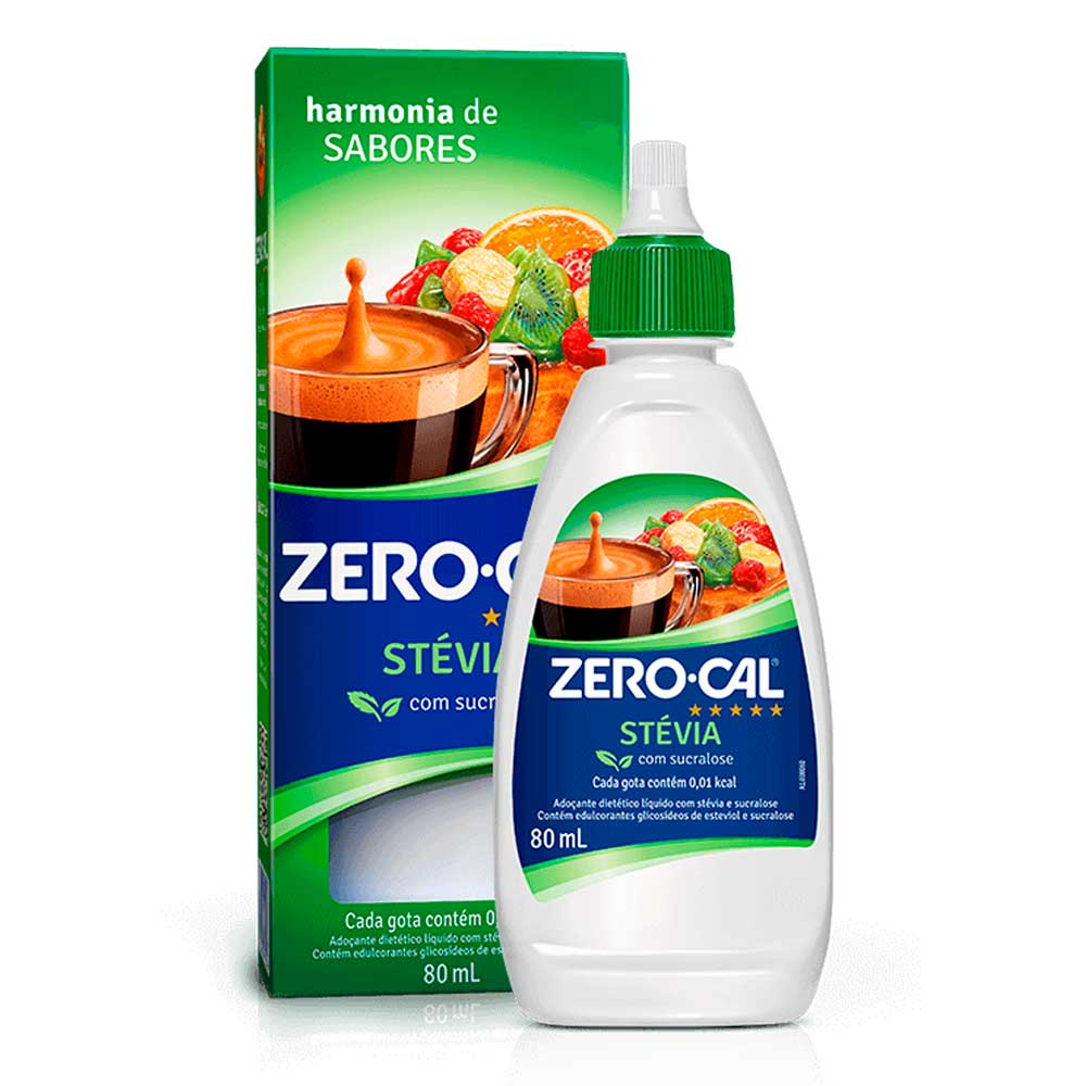 Adoçante Líquido Stévia 80ml - Zero-Cal