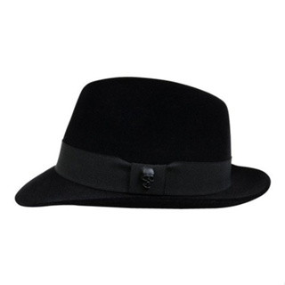 Chapéu Fedora Preto Unissex Caveira Preto Fosco Aba Curta em Oferta na Shopee