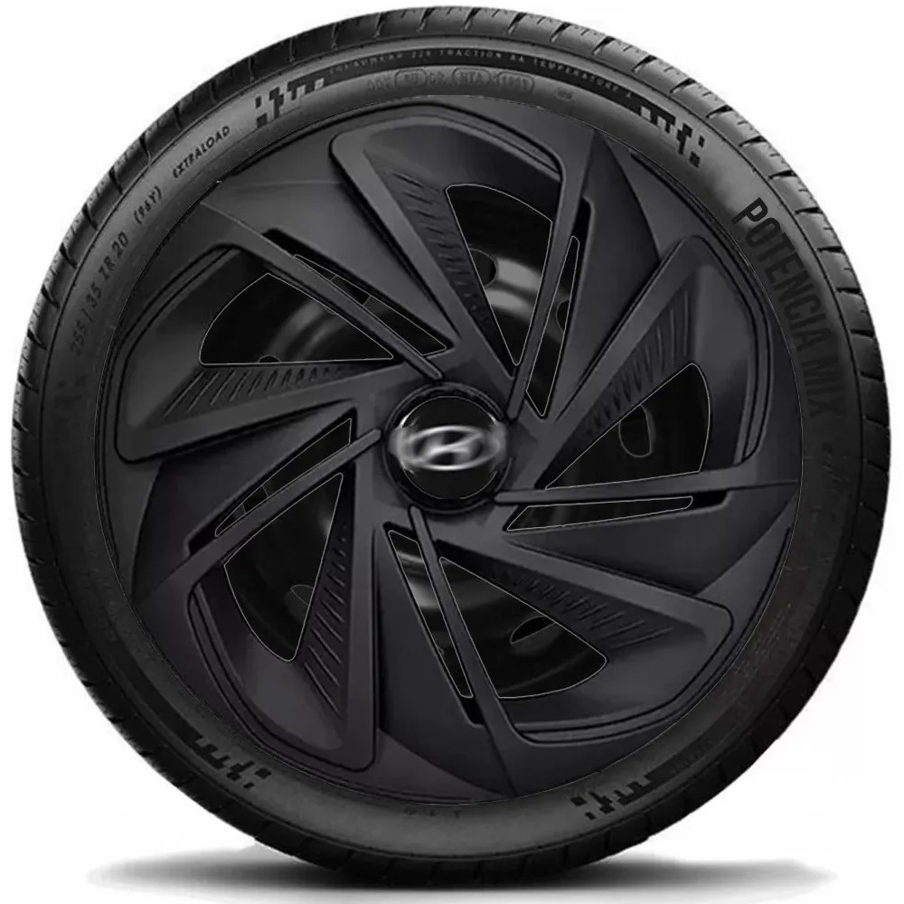 Jogo De Calota Esportiva Aro 14 Preto Fosco Hb20 Hb20s Sedan Shopee 