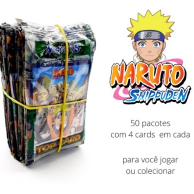 Kit 200 Cartinhas Naruto / 50 Pacotinhos NARUTO | São 200 CARDS | Revenda
