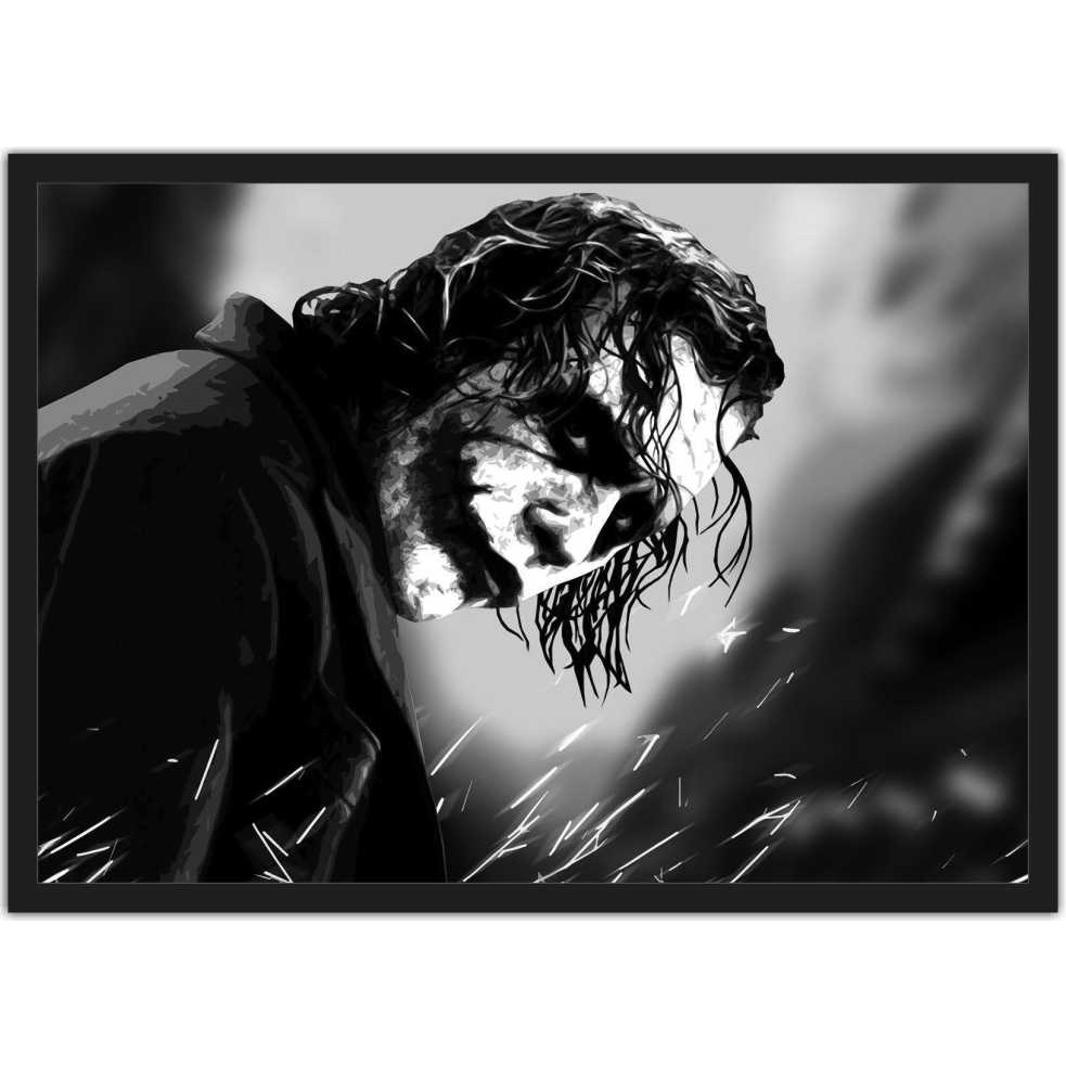 Quadro Decorativo Coringa Batman Joker Salas Quartos Com Moldura T04 PP