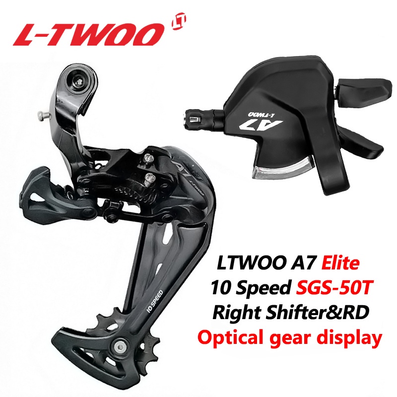 ✨ COD & READY LTWOO A7 Elite Versão 10 Speed Rear Derailleur Right Shifter (Com Engrenagem Óptica display) for MTB mountain bike Parts