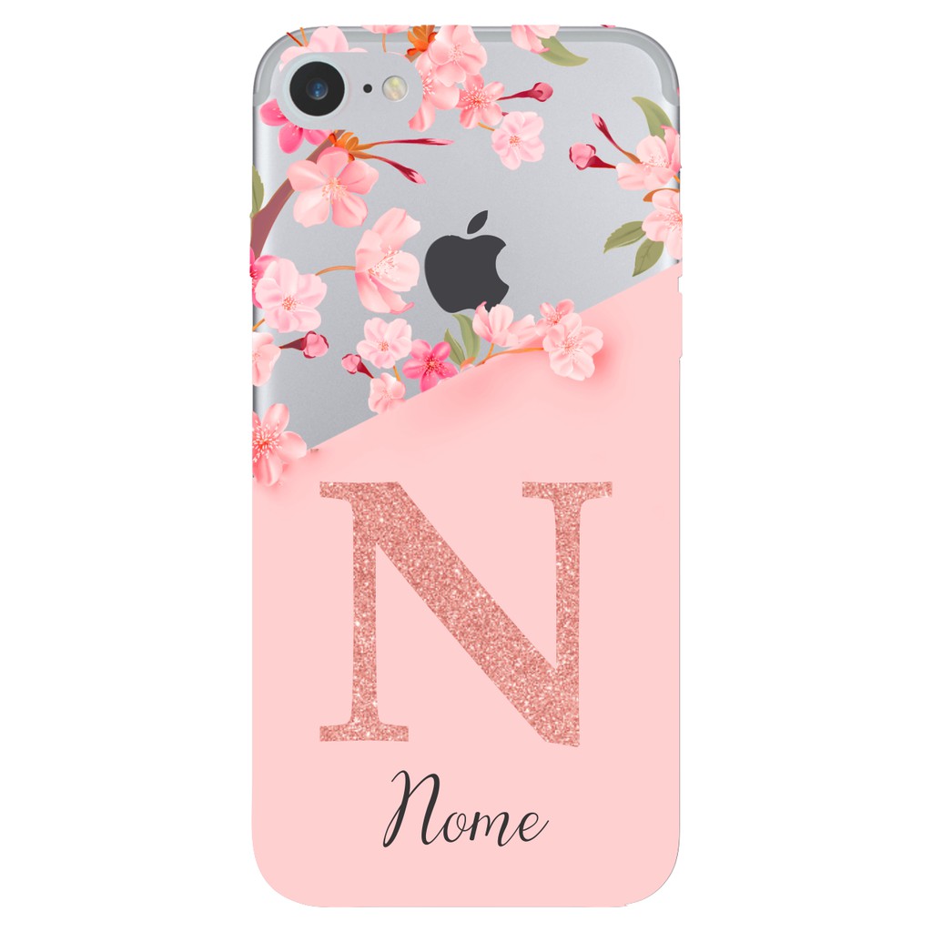 Capinha Anti Impacto Personalizada iPhone SE 2020  - Delicate Flowers com fundo transparente