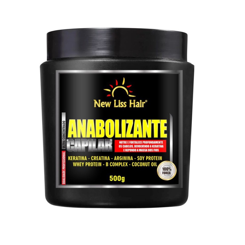 mascara anabolizante capilar de 500g new liss hair crescimento rapido