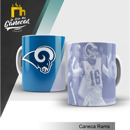 Caneca Porcelana Personalizada Nfl Los Angeles Rams