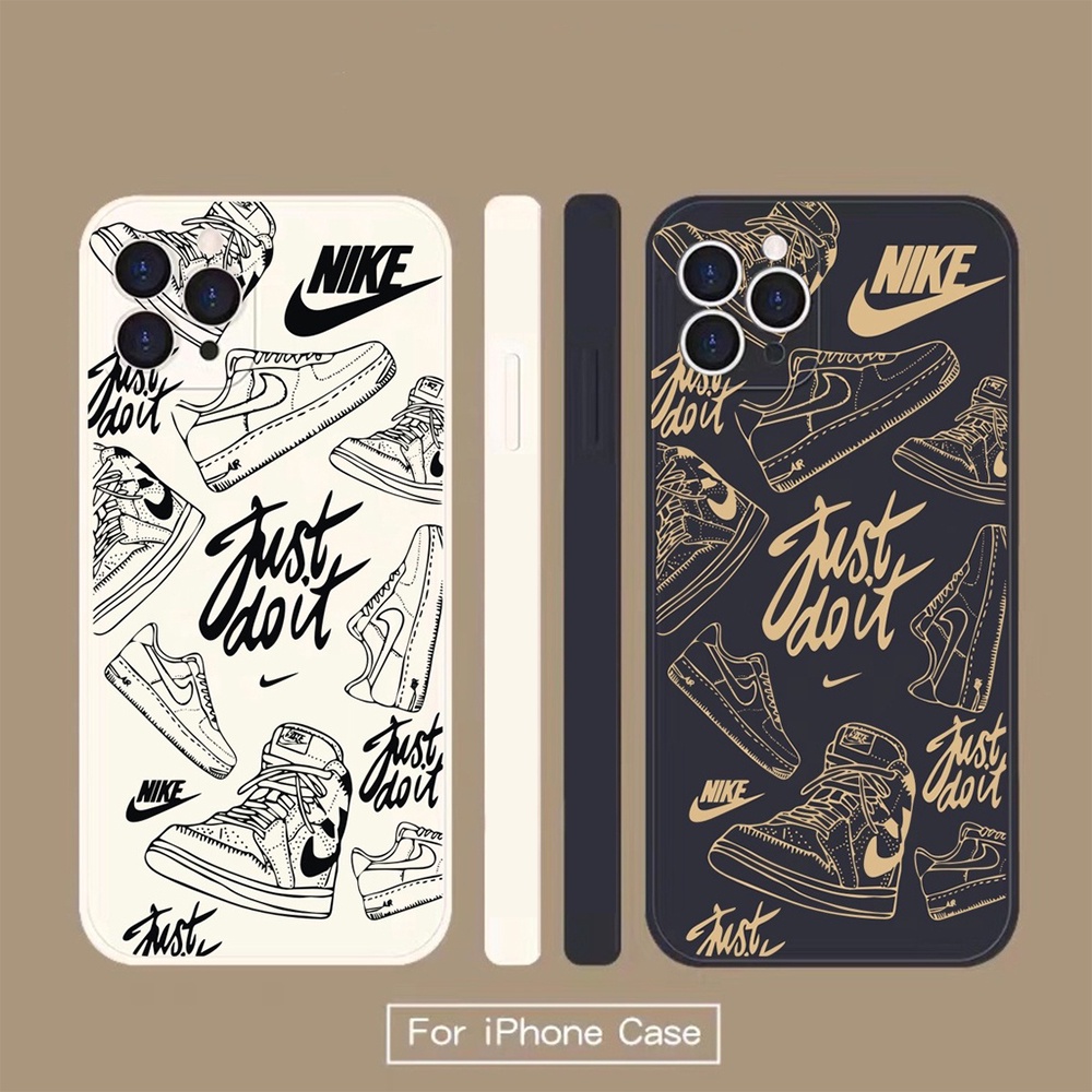 Capa De Silicone Nike Para iPhone 11 12 13 Pro MAX X XR XS 7 8 Plus NRBL