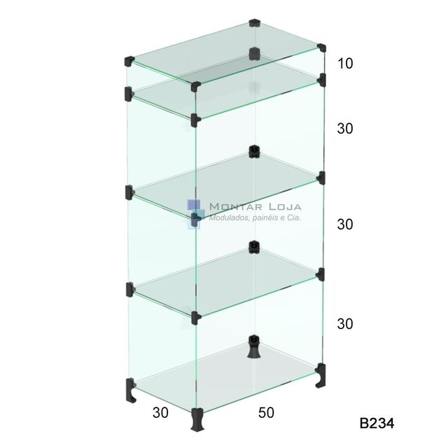 Balcão Expositor Tipo Vitrine Para Loja 50x110x30cm