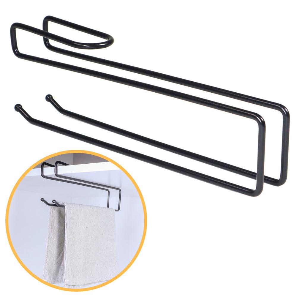 Suporte Organizador Multiuso Suspenso Viena p/ Toalhas, Taças, Papel Preto 991307 BEL em Oferta na Shopee