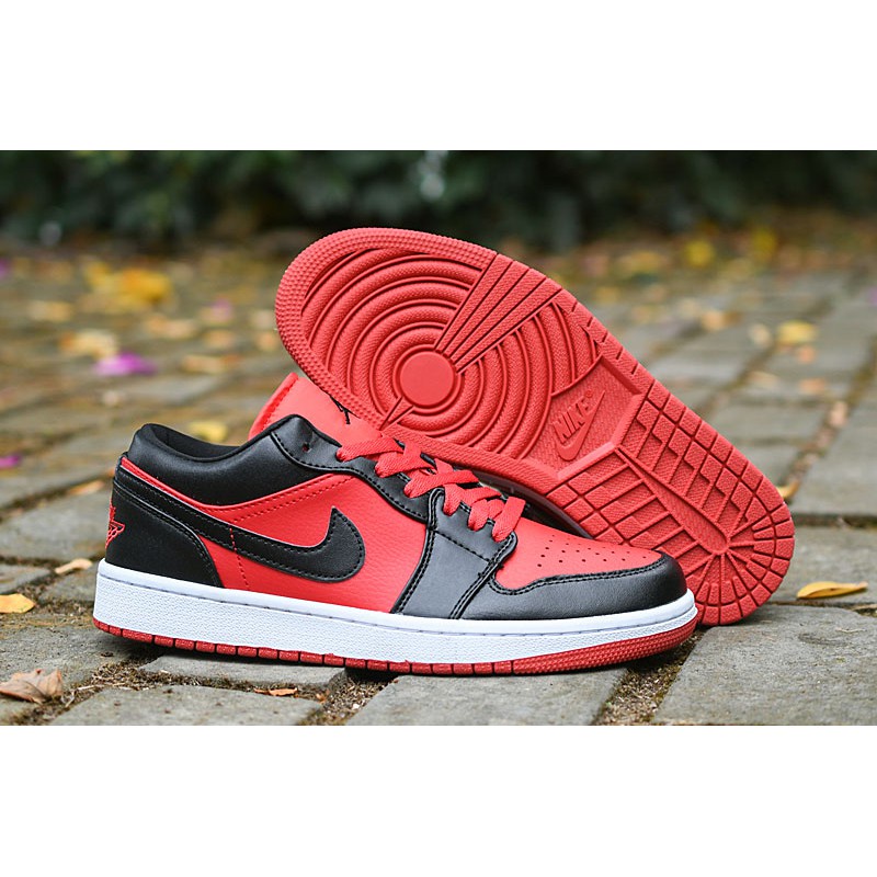 Nike Air Jordan 1 Low Retro Vermelho Sapatos De Treinamento Preto j819 ...
