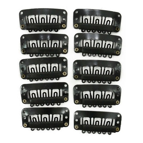 10 Presilhas Para Aplicação De Alongamento Aplique Tic Tac Mega Hair