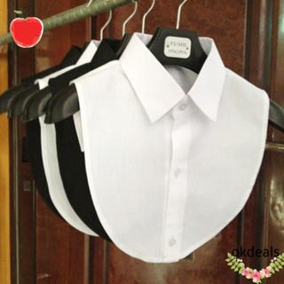 Encanto Nova Moda Blusa Feminina Do Vintage Sólida Camisa De Colarinho Falso Rendas De Algodão em Oferta na Shopee