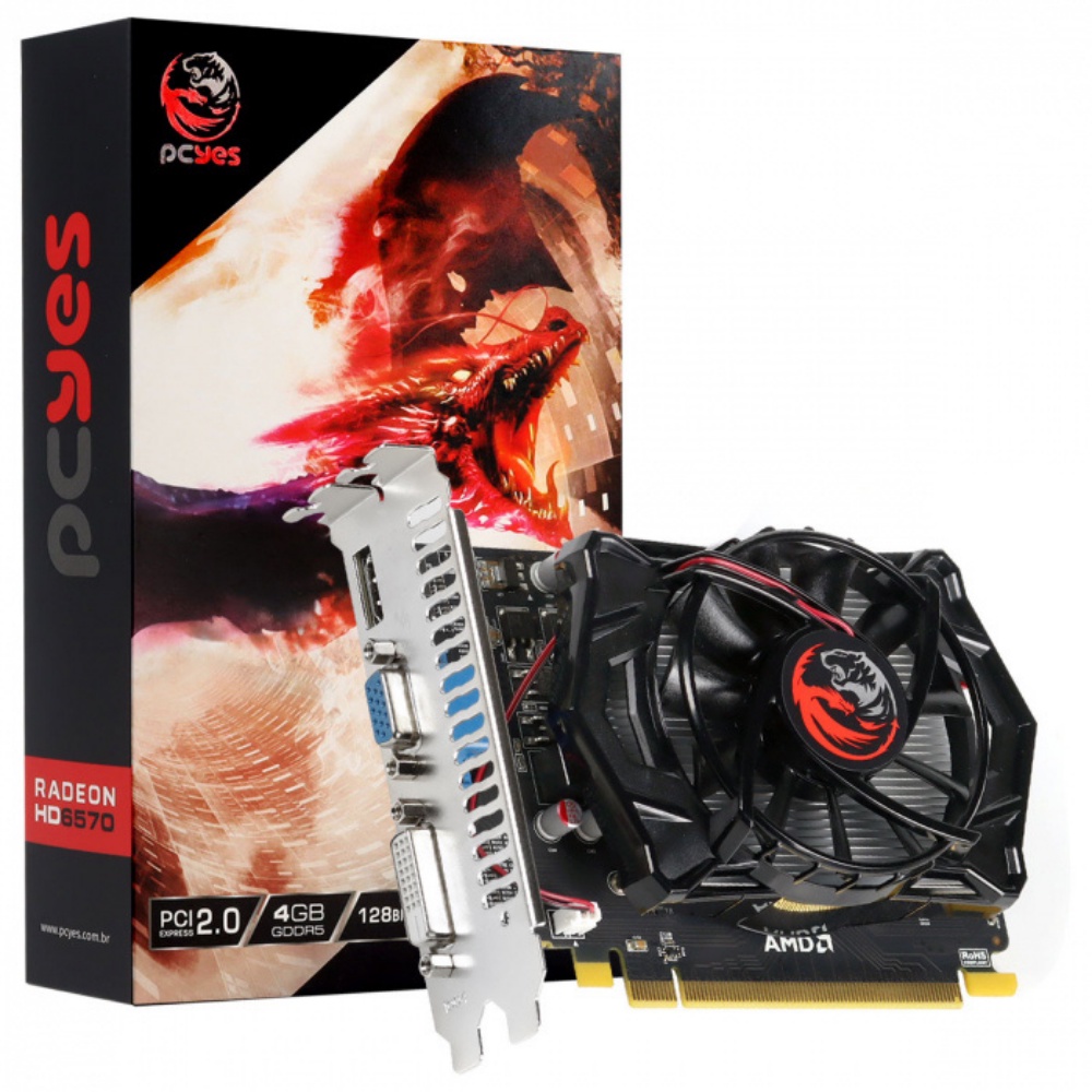 Placa De Video Amd Radeon Hd 6570 4gb Gddr5 128 Bits | Shopee Brasil