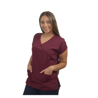 Scrubs Bata Blusa Uniforme Enfermagem Cuidadora cirurgico em Oferta na Shopee