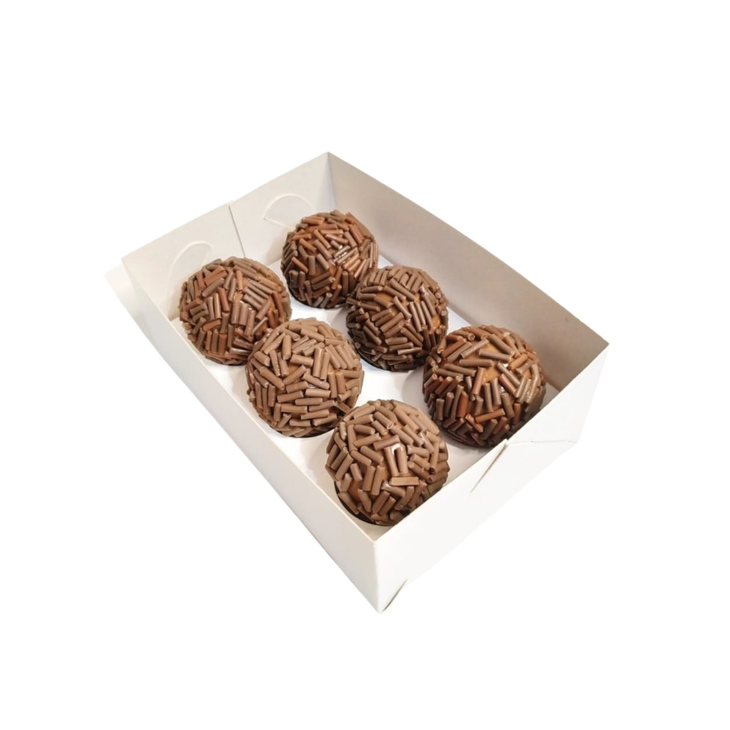 10 Caixa Premium para 6 doces / Caixa Papel 6 Doces / Caixa kraft para 6 Brigadeiros / Caixa para 6 Brigadeiros Gourmet