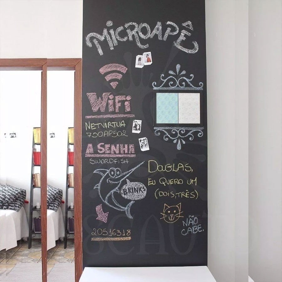 Papel Parede Adesivo Lousa Quadro Negro Preto Fosco 1m x 0,50cm em Oferta na Shopee