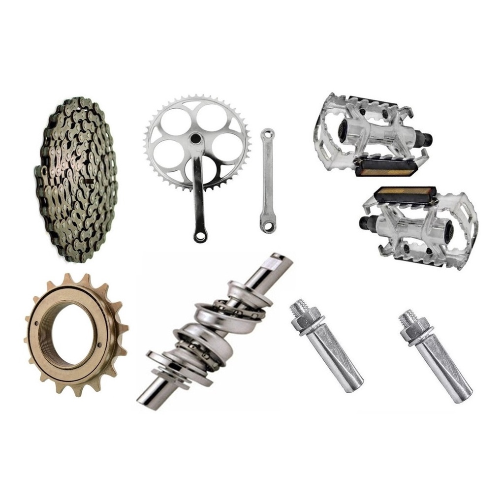 Kit Bike Pedivela 46 Mov Central Chaveta Caloi Monark Ceci.