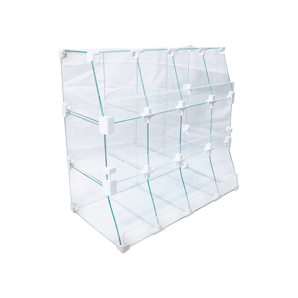 Baleiro de vidro Expositor Piramide  Para Bar   Conectivos Preto e Branco  - 0,50 x 0,45 x 0,25 Cm