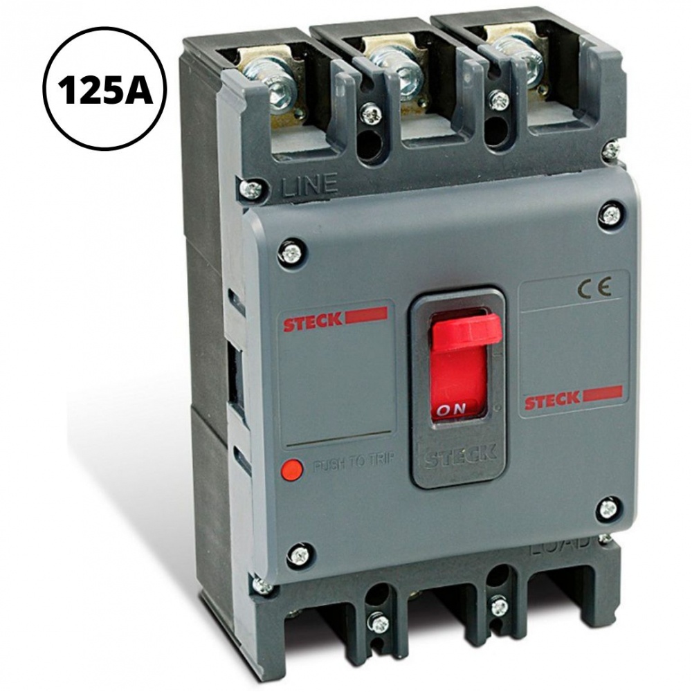 STECK DISJUNTOR CAIXA MOLDADA TRIFASICO 125AMP SDJS125