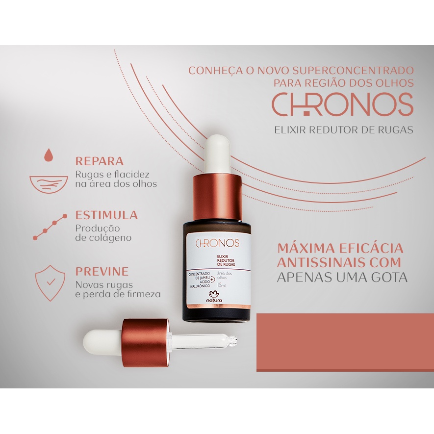 Elixir Redutor de Rugas Chronos Natura 15ml | Shopee Brasil
