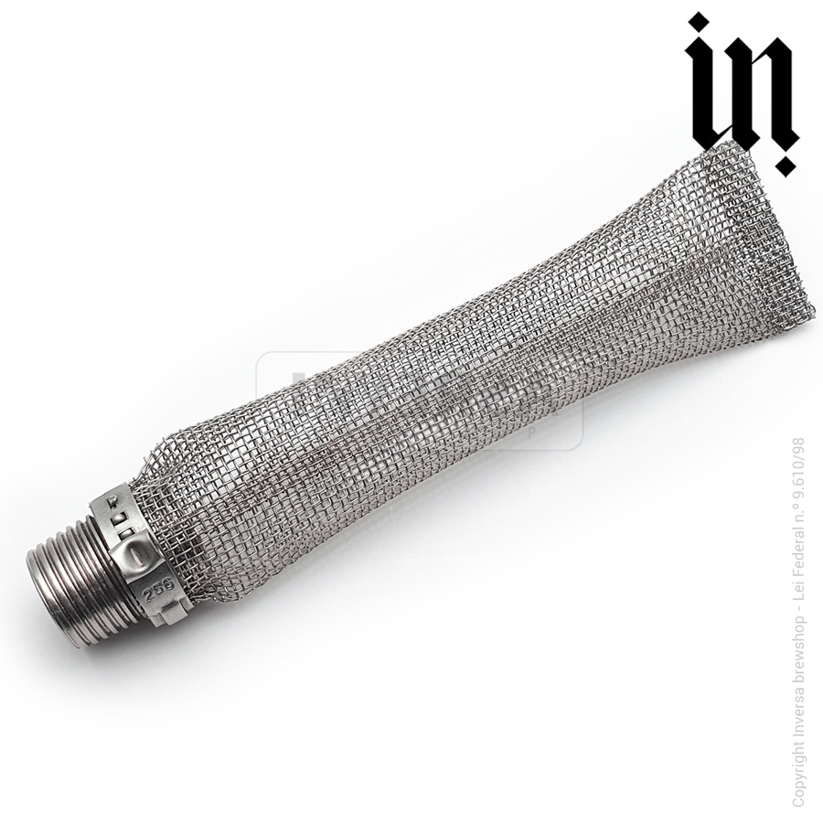 Filtro Bazooka Cerveja Em Inox Bazuka Bazuca - 1/2 - 15 Cm