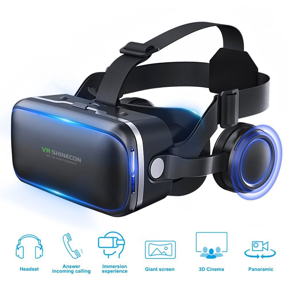 Shinecon 6 0 Óculos De Proteção De Realidade Virtual C/BT/Headset/3D Capacete