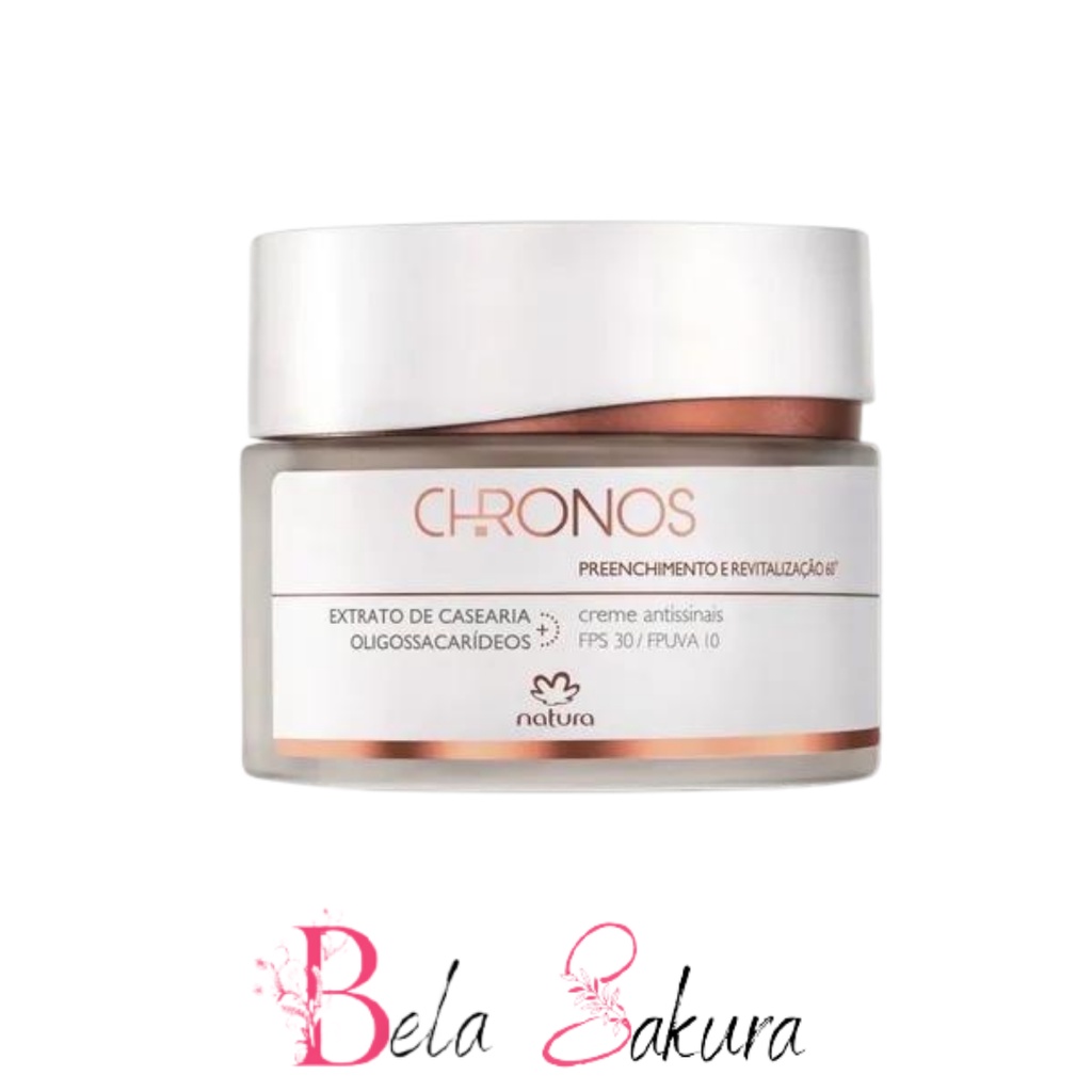 Chronos Creme Antissinais Preenchimento e Revitalização 60+ Dia ...
