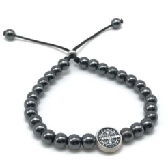Pulseira Hematita São Bento Ajustável