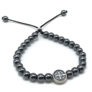 Pulseira Hematita São Bento Ajustável