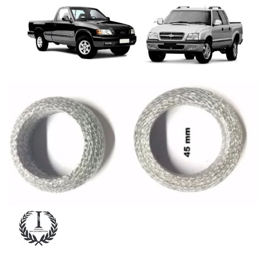 2 Anel De Vedação Escape Blazer / S-10 - 4.3 V6 - 45mm interno