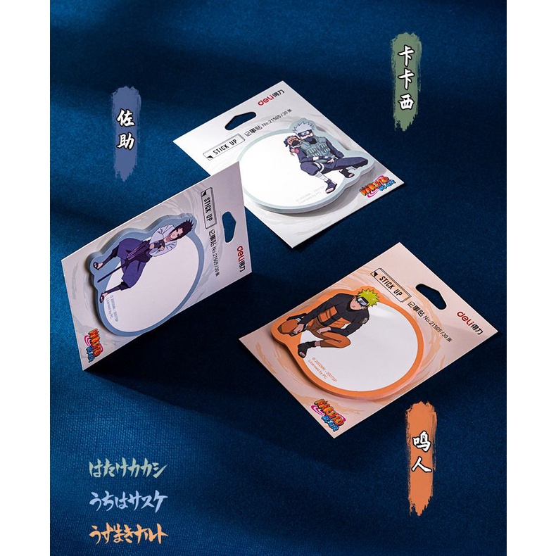 Bloco de Anotações Sticky Notes Memo Pad Naruto 30 folhas