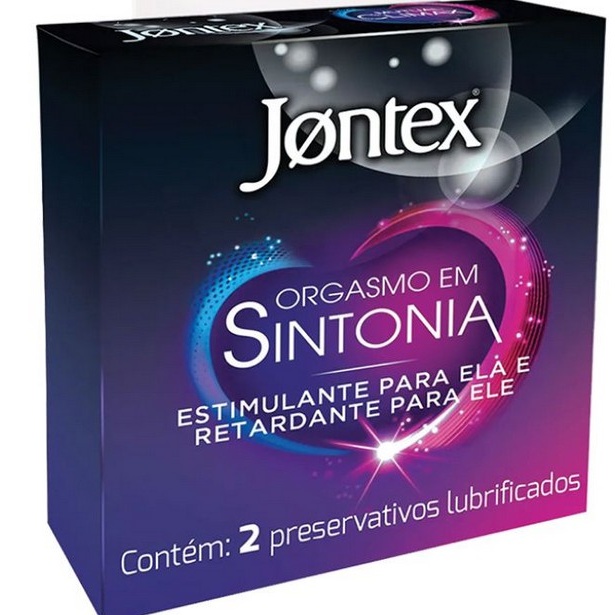 Kit 2 caixinhas de Preservativo Jontex Camisinha com 02Un Orgasmo Em Sintonia