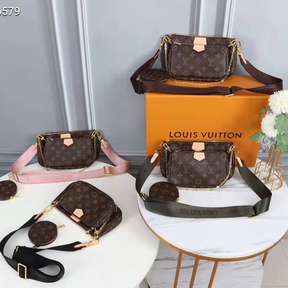 Alça de Bolsa Louis Vuitton Original Couro Vachetta Bege Feminina