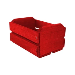Caixote de Madeira Vermelho 11,5x8,5x6,5cm - 01 Unidade - Rizzo