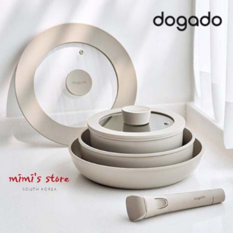 [Dado] Conjunto De Panelas Dogado 6 Peças (Panela De 18 Cm/22 , De 26) , E , Revestimento Cerâmico Mineral