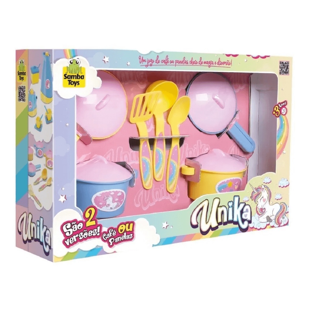 Jogo de Panelinha Colorido Unicórnio Unika 0562 - Samba Toys