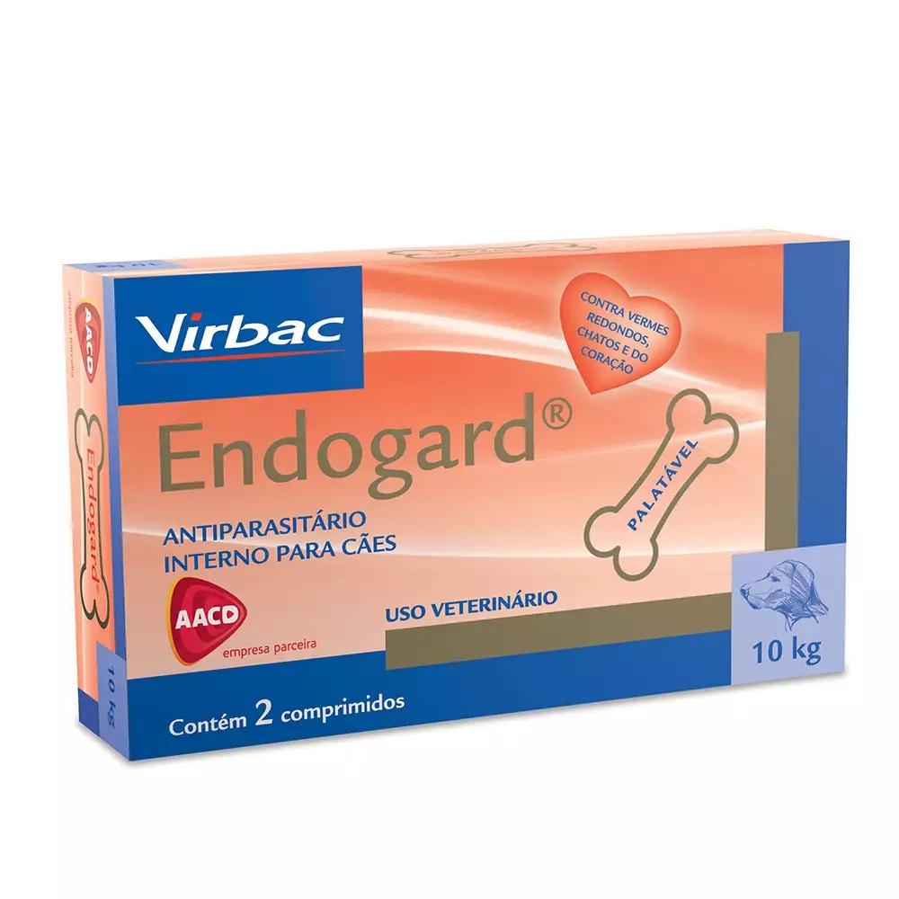 Vermífugo Endogard Para Cães até 10kg Virbac com 2 comprimidos - Pets