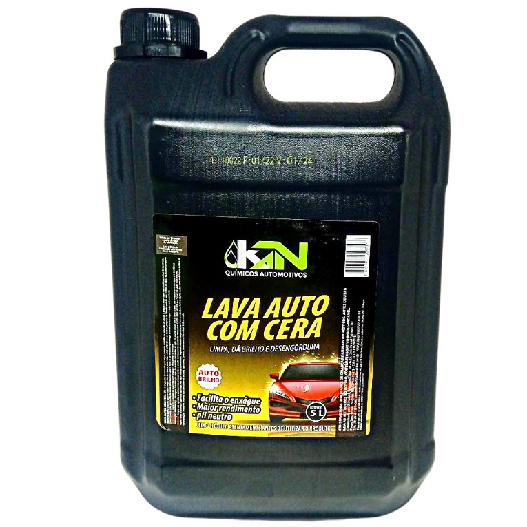 Lava Autos Shampoo com Cera Automotivo Com Cera 5 Litros Concentrado