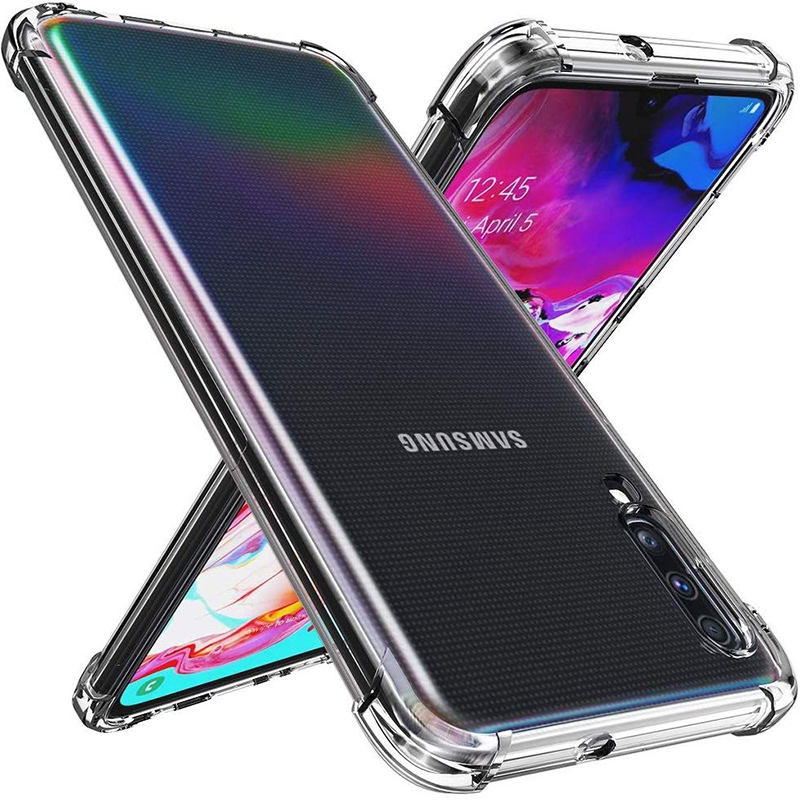 Para Samsung Galaxy A70 A70s A50s A50 A40 A30 A30s A20 A10 Caso Macio À Prova De Choque Cristal Claro Gel TPU Capa De Ab