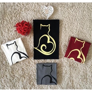 Blusinha - Gatinho Coração - Baby Look T-shirt Camiseta Feminina 100% Algodão